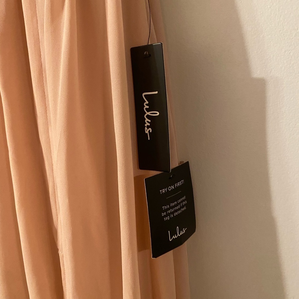 Lulus Heavenly Hues Blush Maxi Dress Gown - Picture 9 of 13